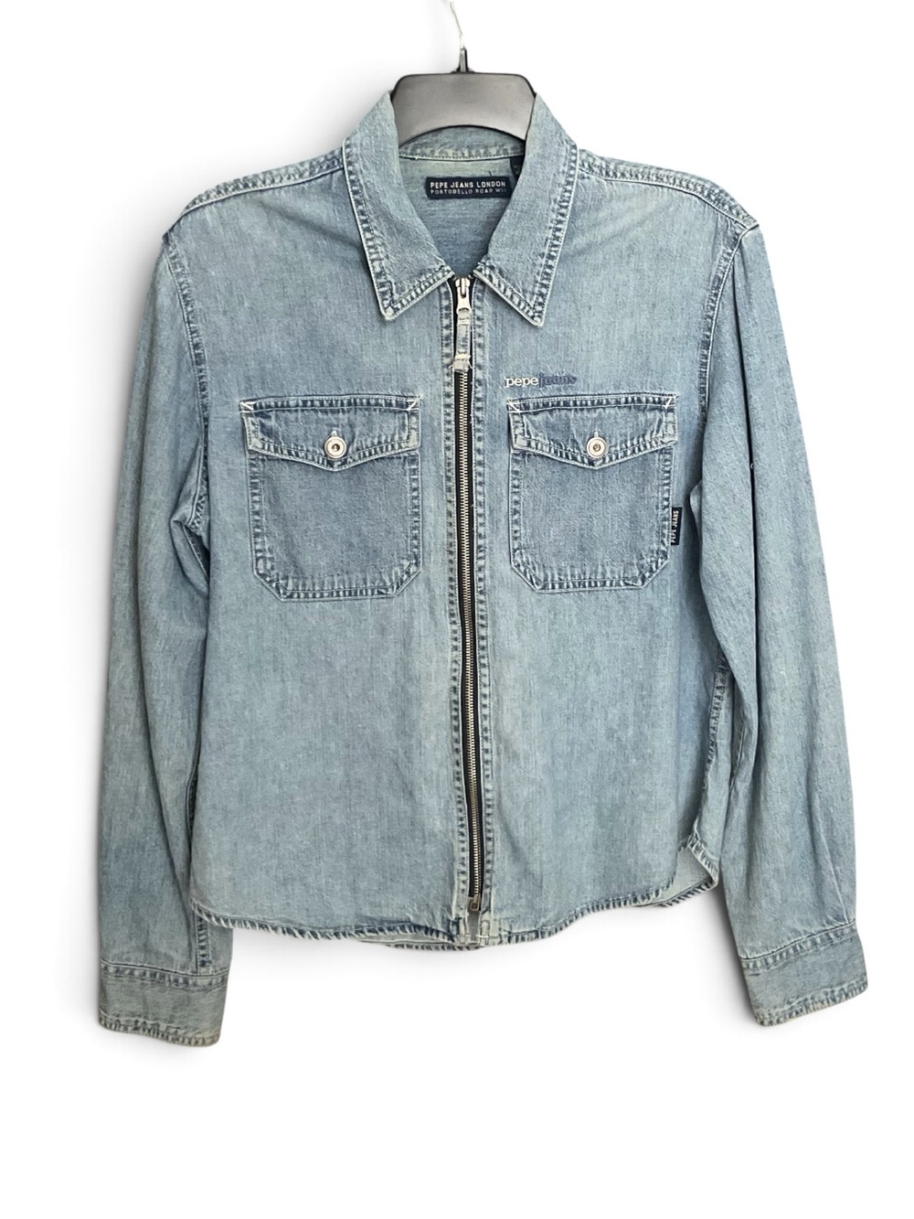 Vintage Pepe Jeans Denim Jacket Lightweight Full Zip Size L